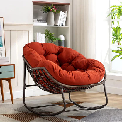 Your Cocoon of Comfort: The Deep-Cushioned Magic of a Rocking Papasan Chair