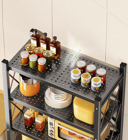 🔥Last day for factory clearance! Only $ 39.99✨Heavy Duty Foldable Metal Organizer Shelves with Wheels
