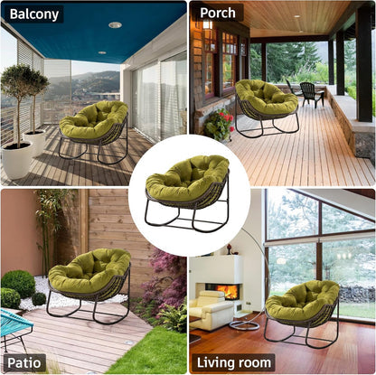 Your Cocoon of Comfort: The Deep-Cushioned Magic of a Rocking Papasan Chair