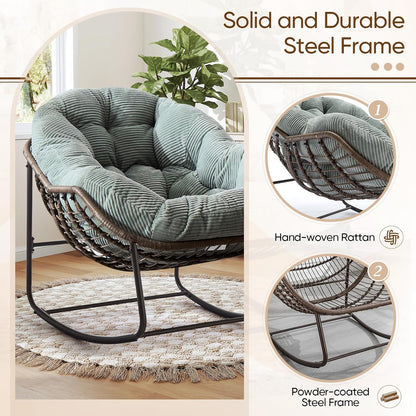 Your Cocoon of Comfort: The Deep-Cushioned Magic of a Rocking Papasan Chair