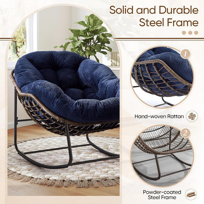Your Cocoon of Comfort: The Deep-Cushioned Magic of a Rocking Papasan Chair