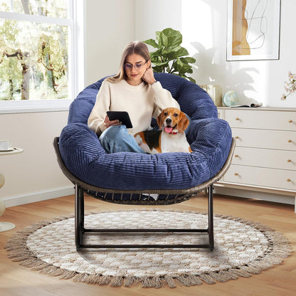 Your Cocoon of Comfort: The Deep-Cushioned Magic of a Rocking Papasan Chair