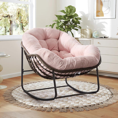 Your Cocoon of Comfort: The Deep-Cushioned Magic of a Rocking Papasan Chair