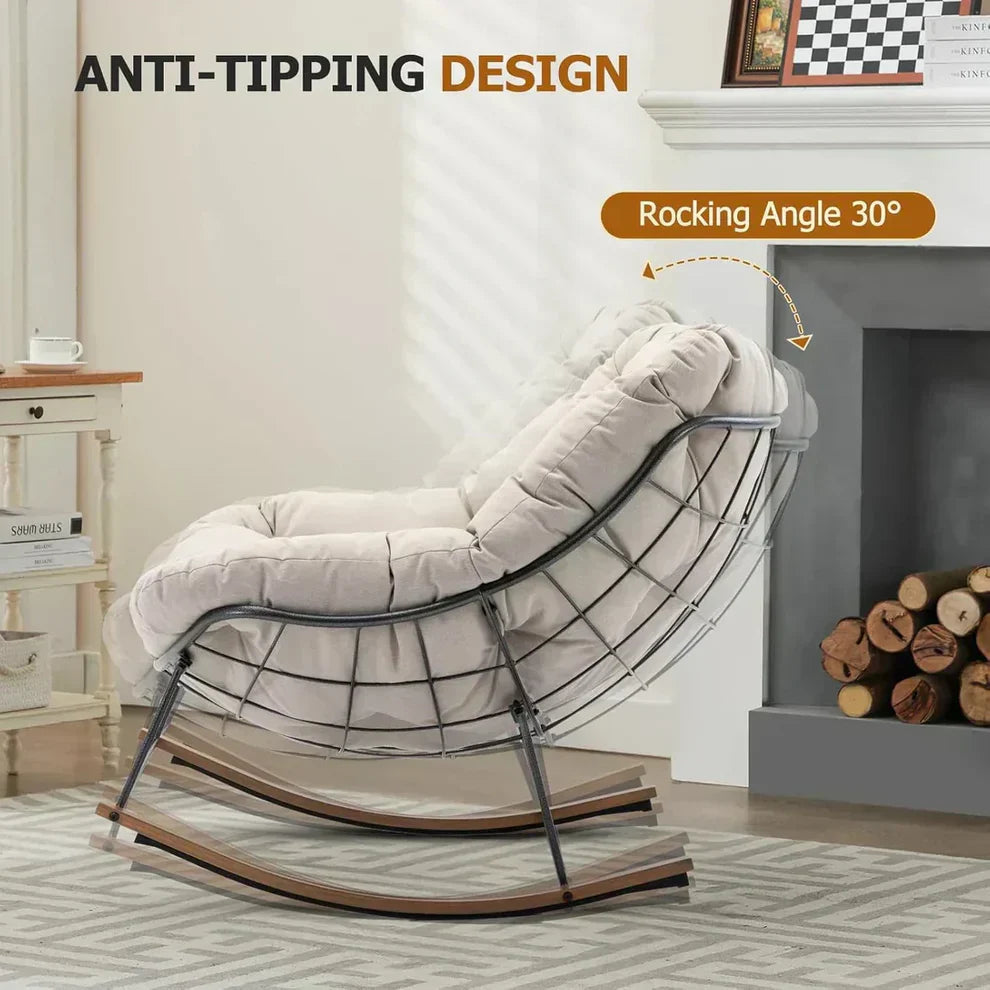 Your Cocoon of Comfort: The Deep-Cushioned Magic of a Rocking Papasan Chair
