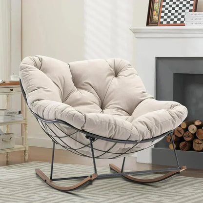 Your Cocoon of Comfort: The Deep-Cushioned Magic of a Rocking Papasan Chair