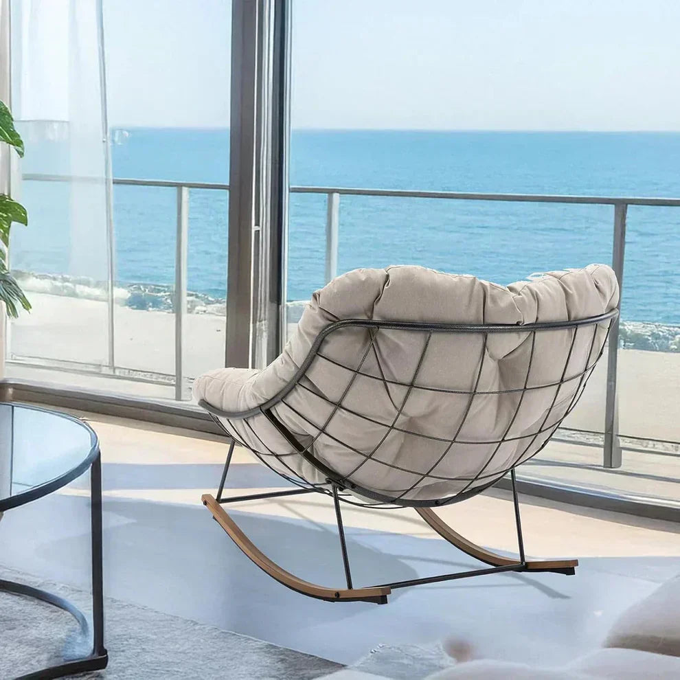 Your Cocoon of Comfort: The Deep-Cushioned Magic of a Rocking Papasan Chair
