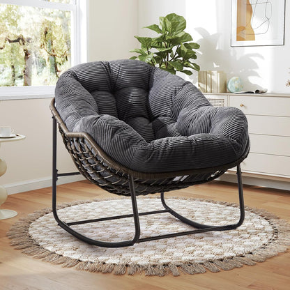Your Cocoon of Comfort: The Deep-Cushioned Magic of a Rocking Papasan Chair